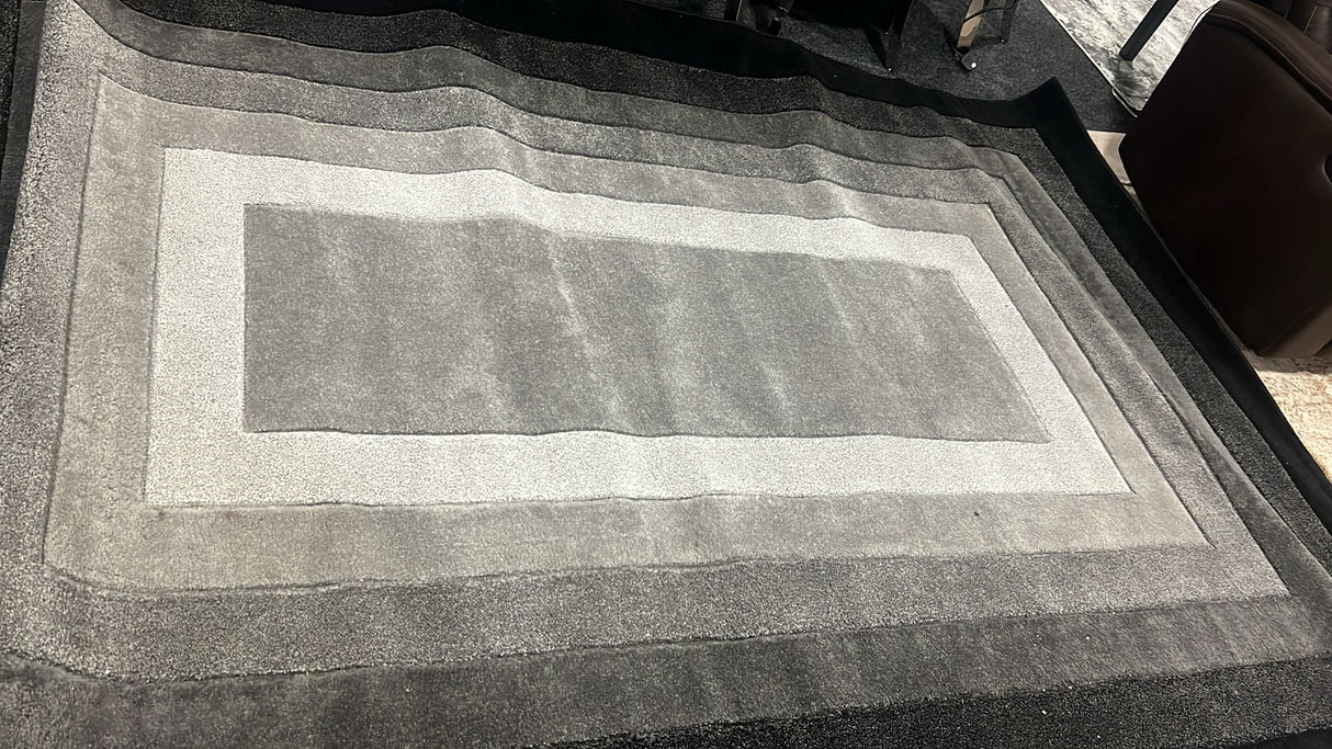 Shop display Black grey rug 2 x 3 metres