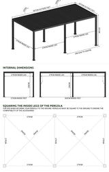 HILTON PLUS 6m x 3m Pergola