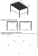 HILTON PLUS 3m x 4m Pergola