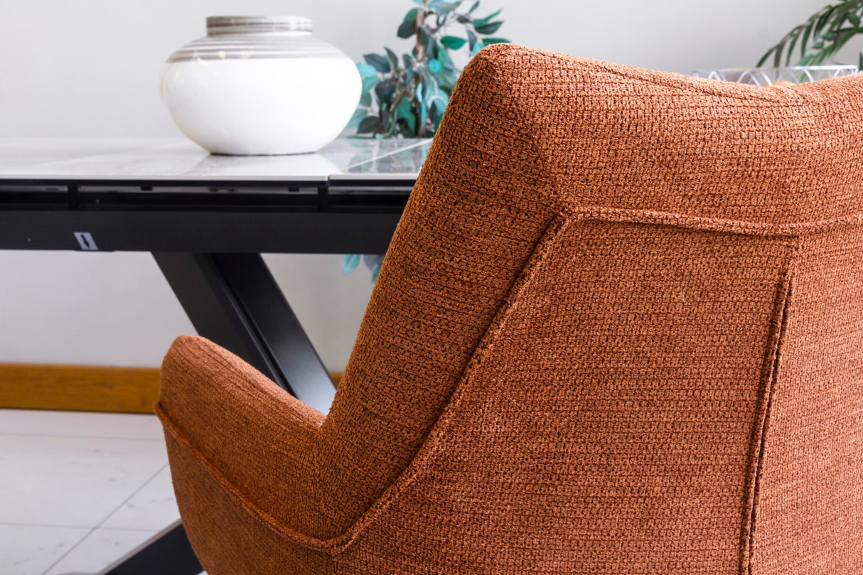 Arco Swivel Arm Chair - Pumpkin