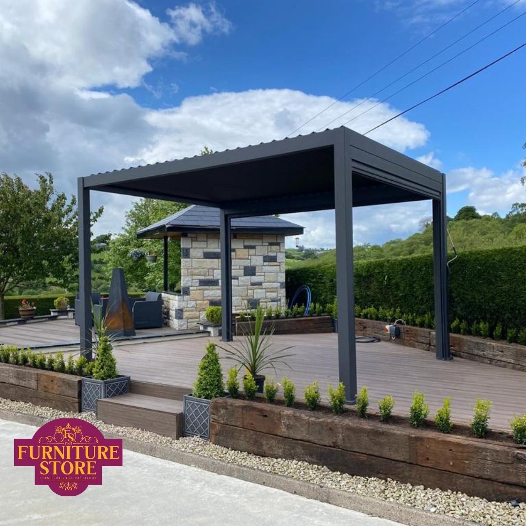 Grey HILTON 3m x 4m Pergola -NI