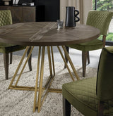 Amelia Fumed Oak 4 Seater Circular Dining Table