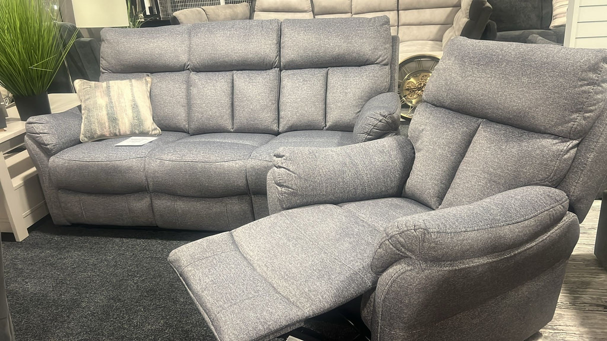 Shop display grey 3 seater and 2 armchairs was £1599 now now £999