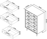 Santorini Fumed Oak & Peppercorn 5 Drawer Chest