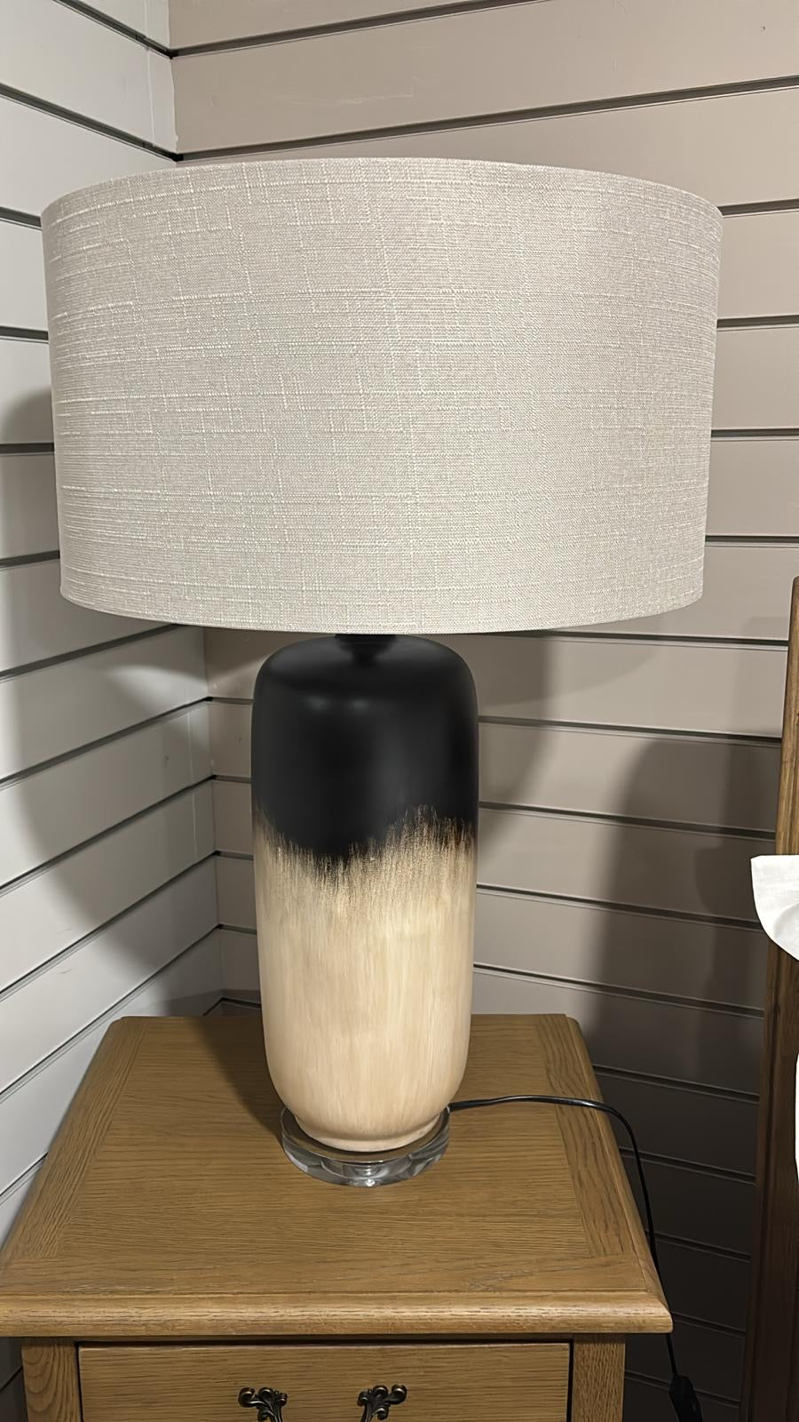 Shop Display black and cream lamp