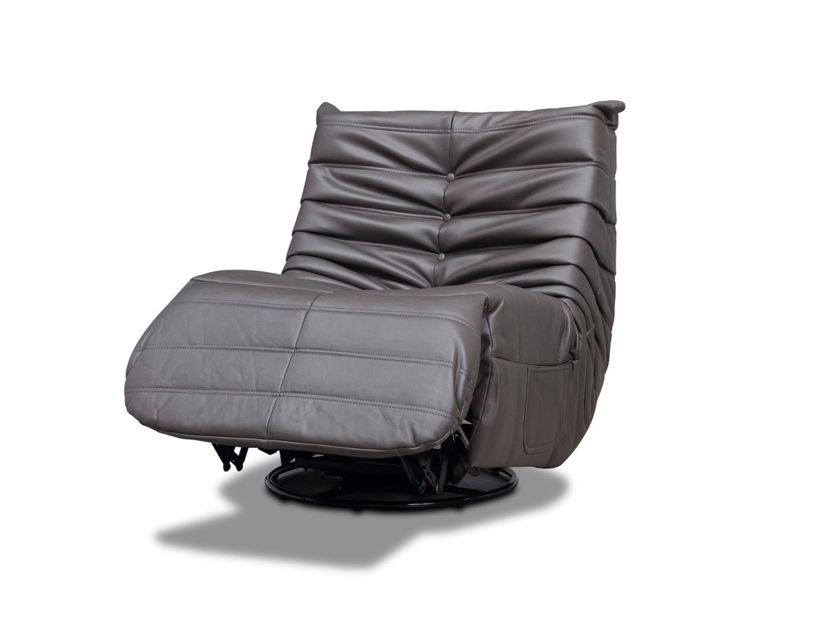 Capri Swivel Rocker Recliner - Dark Grey