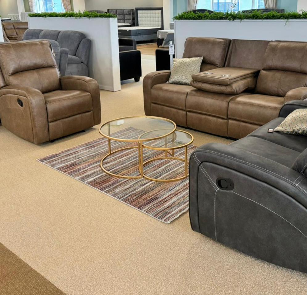 Ruby Tan Recliner Corner Sofas