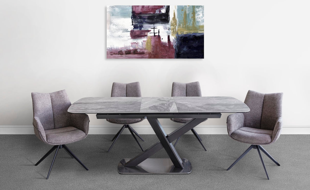 Mirage Extending Dining Table - Dark Grey