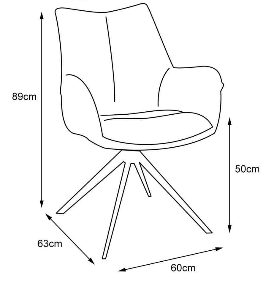 Arco Swivel Arm Chair - Pumpkin