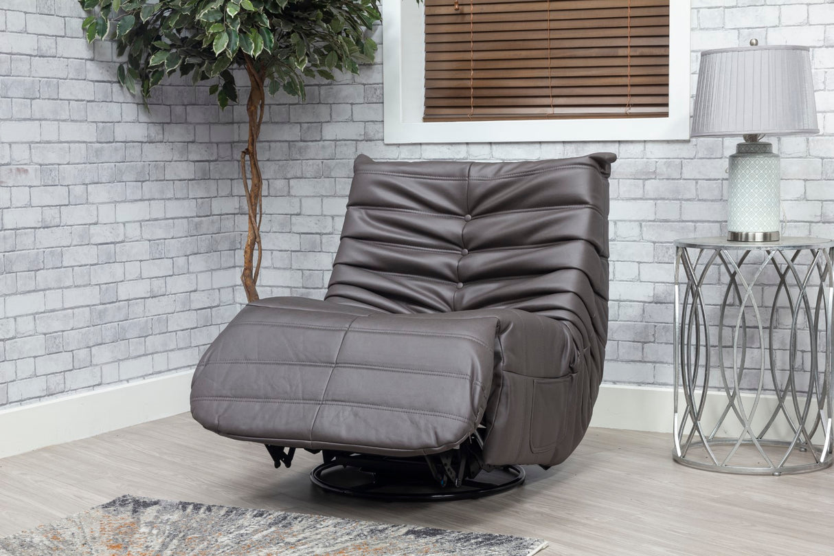 Capri Swivel Rocker Recliner - Dark Grey