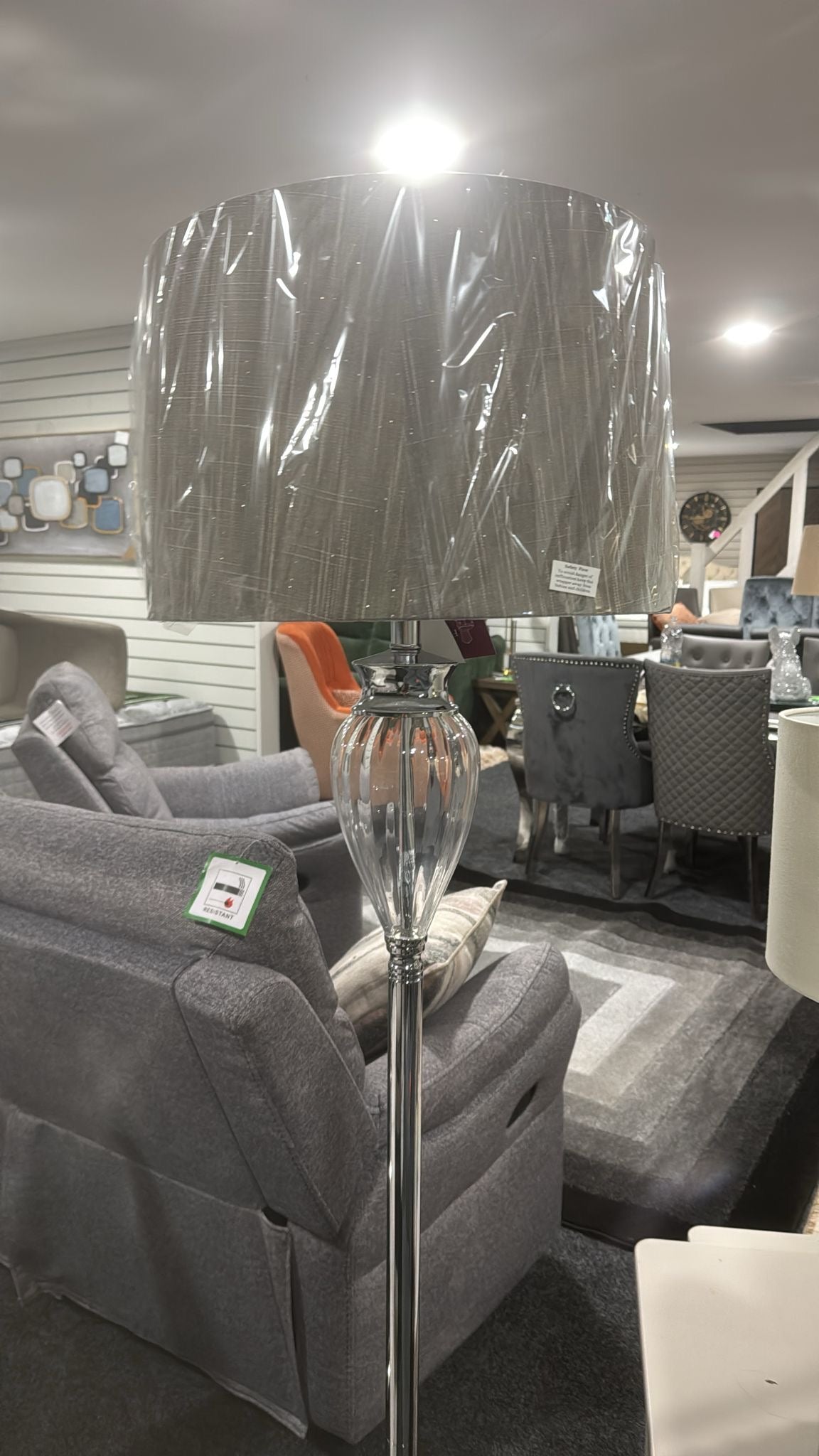 Shop display Floor lamp beige shade