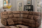 Luca Recliner Corner Sofa in Brown fabric