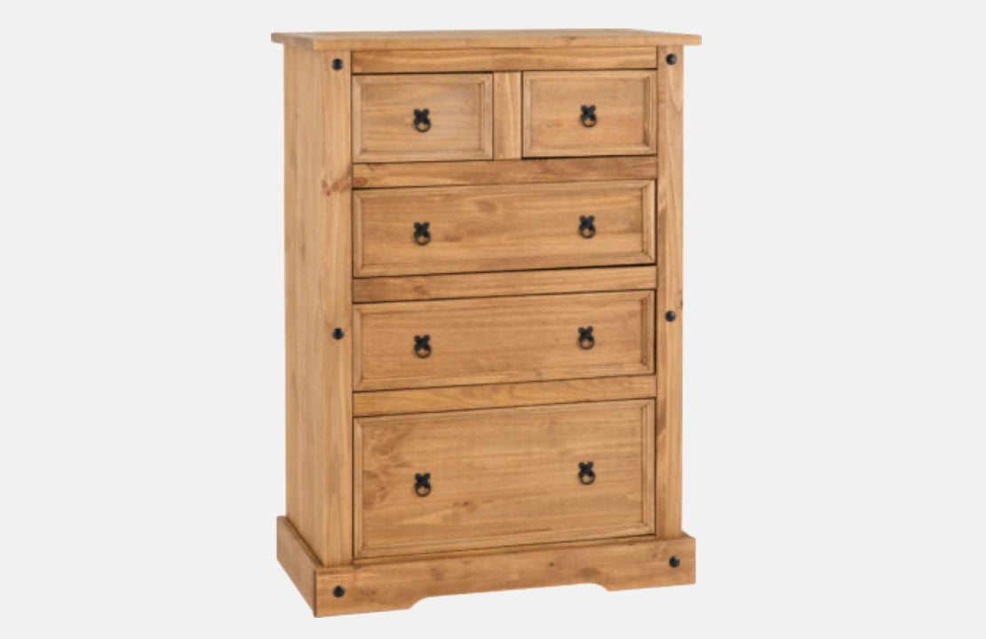 Corona 3+2 Drawer Chest
Distressed Waxed Pine