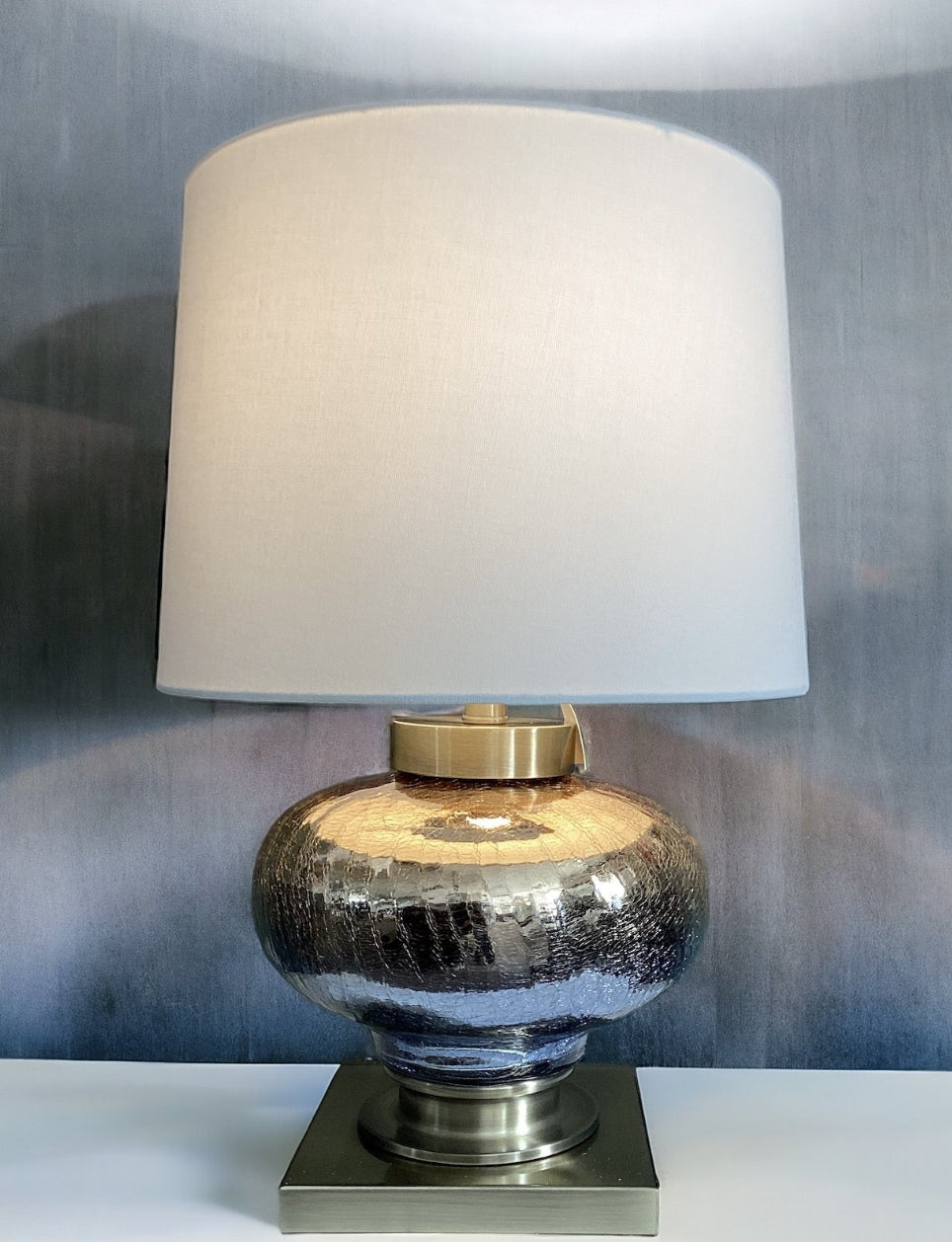 Bogota 24"H Silver Crackle Glass Table Lamp