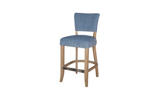 Duke Bar Chair Leather - Blue