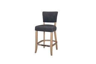 Duke Bar Chair Velvet - Dark Grey