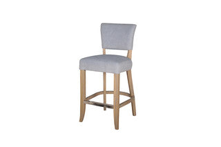 Duke Bar Chair Velvet - Grey