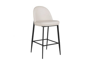 Valent Bar Stool Leather - Taupe Cream