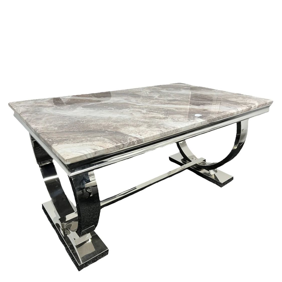 Shop display Chelsea marble grey dining table