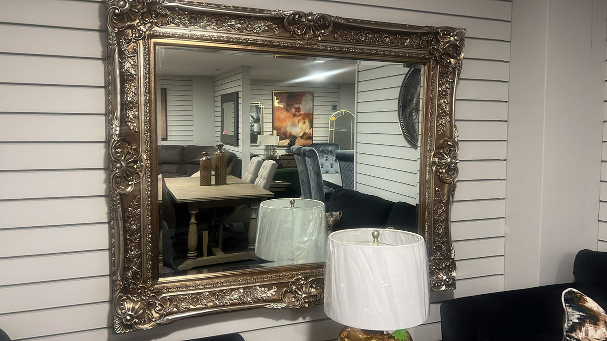 Shop Display Large 155 x 125 cms champagne bolted mirror