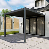 Hilton Aluminium Wall Mounted Pergola - 3m x 4m