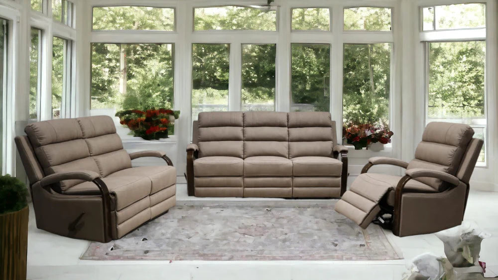 The Tally 3+2 Seater Recliner Sofas Tan