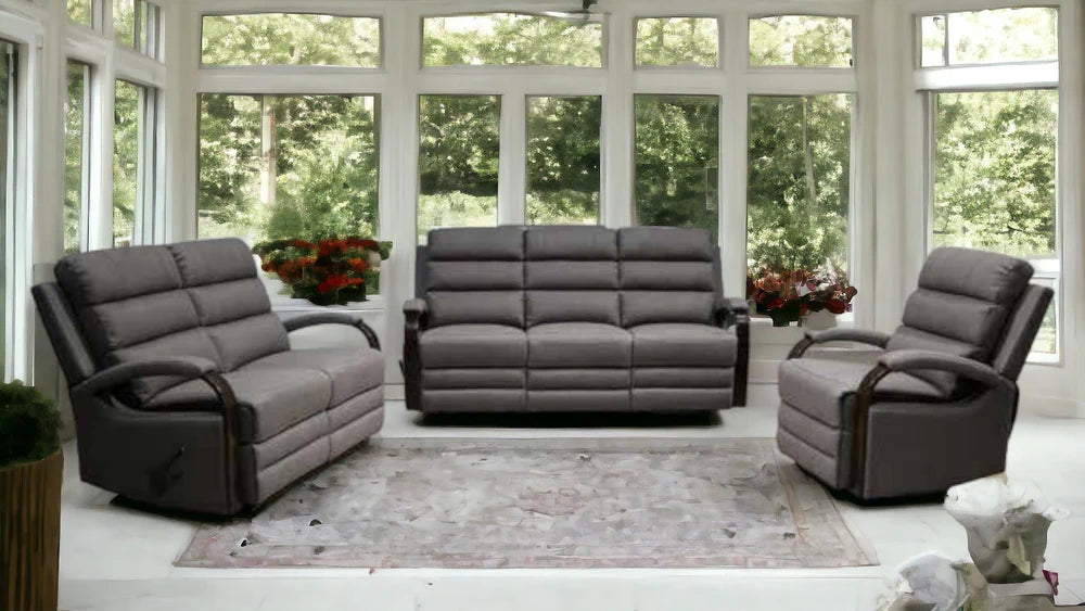 3+1+1 Seater Recliner Sofas Smoke Grey The Tally