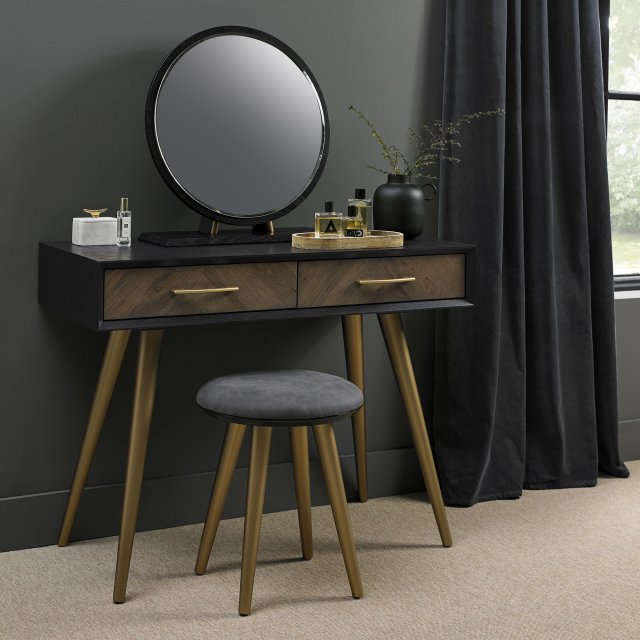 Santorini Fumed Oak & Peppercorn Dressing Table