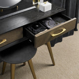 Santorini Fumed Oak & Peppercorn Dressing Table