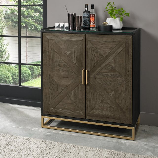 Amelia Fumed Oak Drinks Cabinet