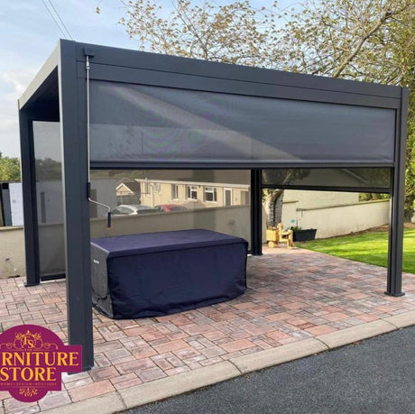 Grey 3m x 3m Pergola with sides Furniture Store NI