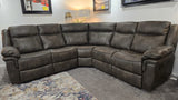 Luca Recliner Corner Sofa in Brown fabric