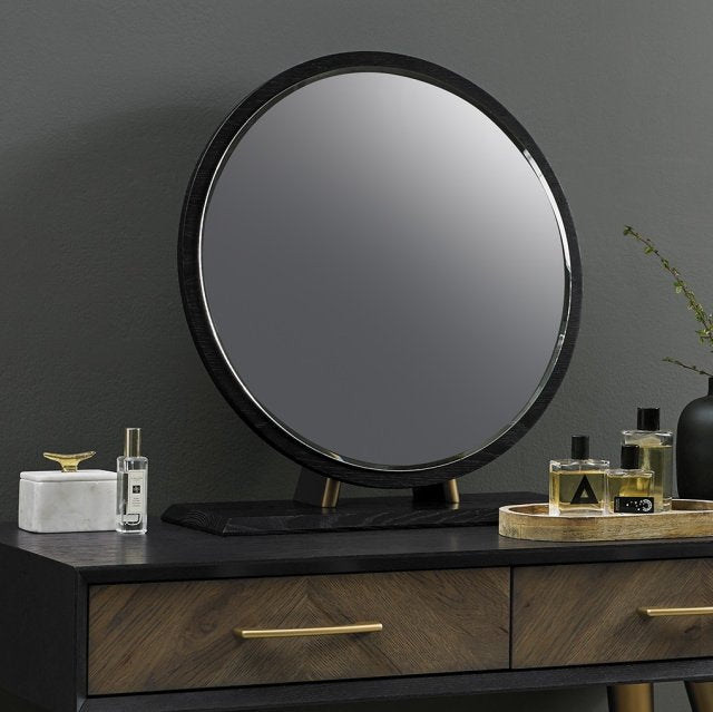 Santorini Fumed Oak Peppercorn Vanity Mirror