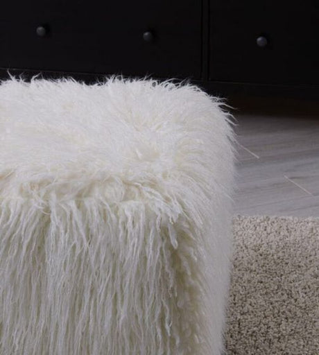 Faux Sheepskin Cube Stool - Furniture Store NI