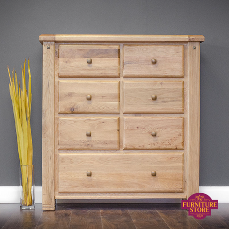 Donny - 7 Drawer - Solid Oak