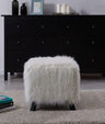 Faux Sheepskin Cube Stool - Furniture Store NI