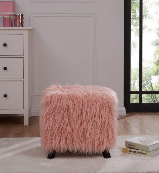 Faux Sheepskin Cube Stool - Furniture Store NI