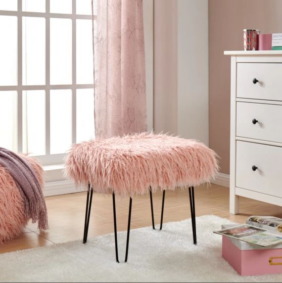 Faux Sheepskin Dressing Table Stool - Furniture Store NI