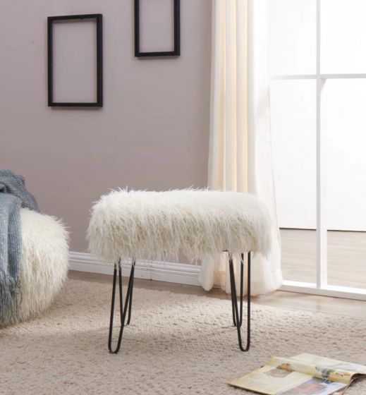 Faux Sheepskin Dressing Table Stool - Furniture Store NI