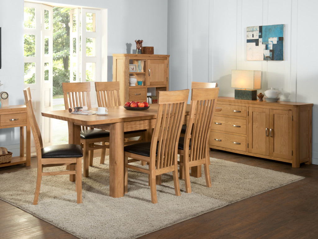 Treviso 140cm Butterfly Extension Dining Set (6 Chairs) - Furniture Store NI