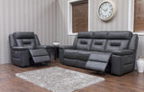 OSBOURNE LEATHER SOFA - DARK GREY SUITE - Furniture Store NI