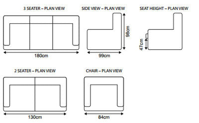 PARKER - HALF LEATHER - TABAC SUITE - Furniture Store NI