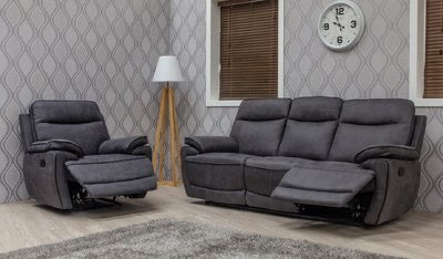 LOTUS FABRIC - CHARCOAL SUITE - Furniture Store NI