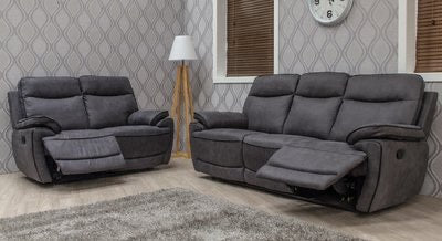 LOTUS FABRIC - CHARCOAL SUITE - Furniture Store NI