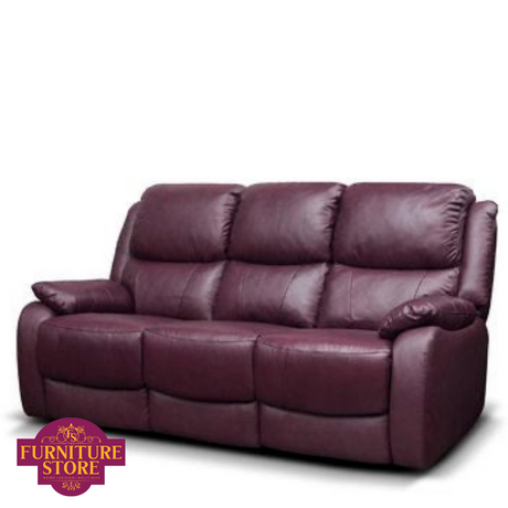 PARKER - HALF LEATHER - WINE SUITE - Furniture Store NI